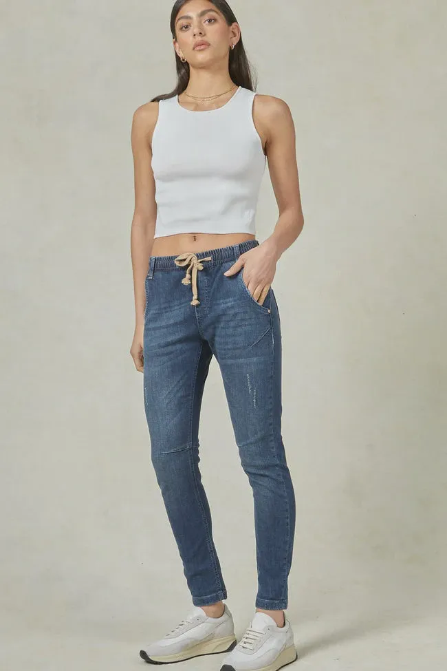 Active Jeans - Classic Wash Ankle Length - classis Mid