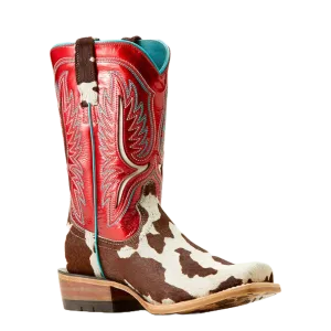 Ariat Ladies Futurity Colt Cowtown Hair On Red Square Toe Boots 10051020