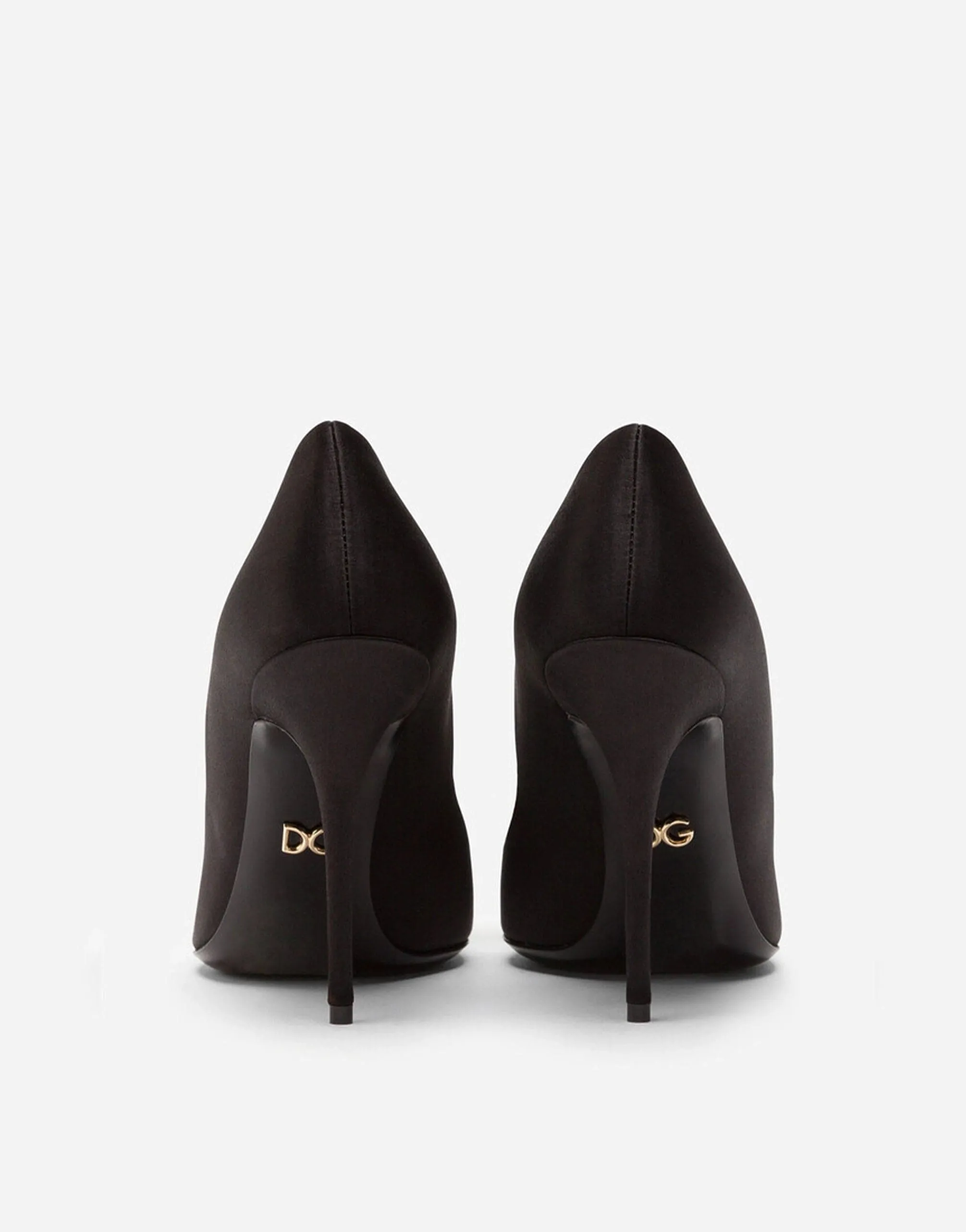 Bejeweled Satin Embellished Pumps