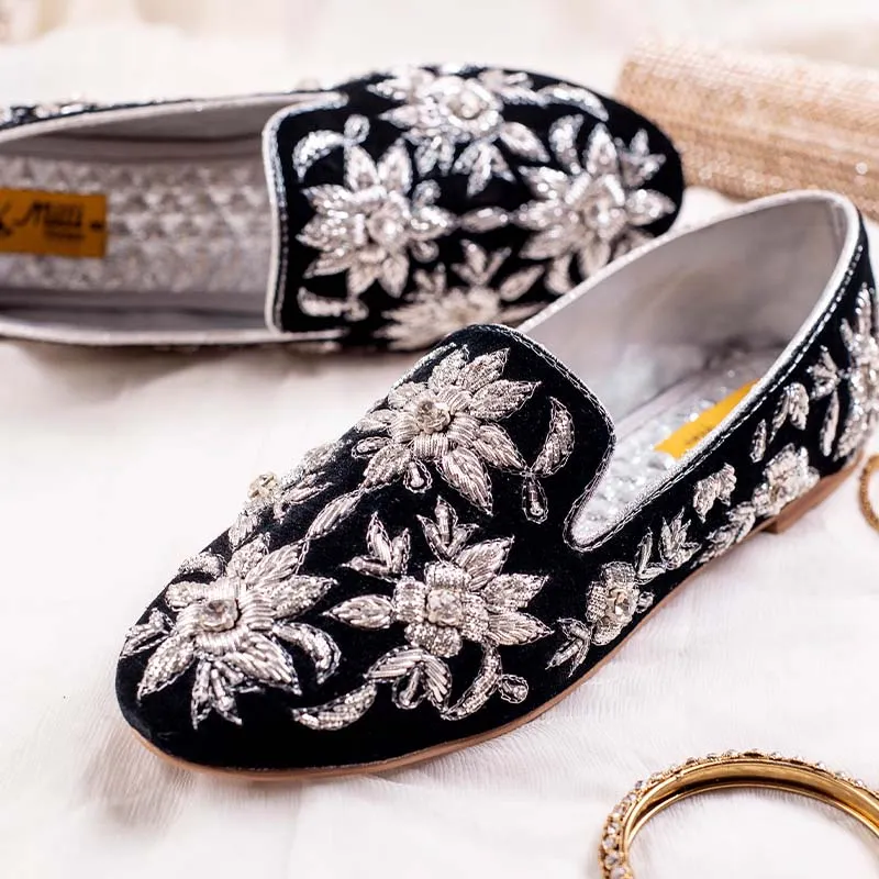 Black Fancy Winter Pumps
