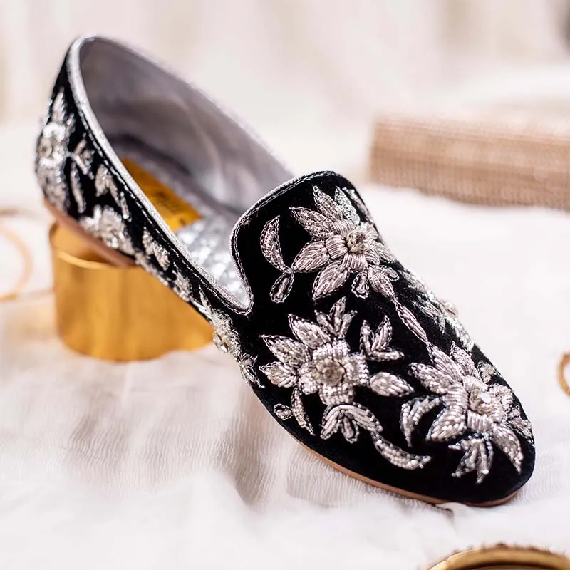 Black Fancy Winter Pumps