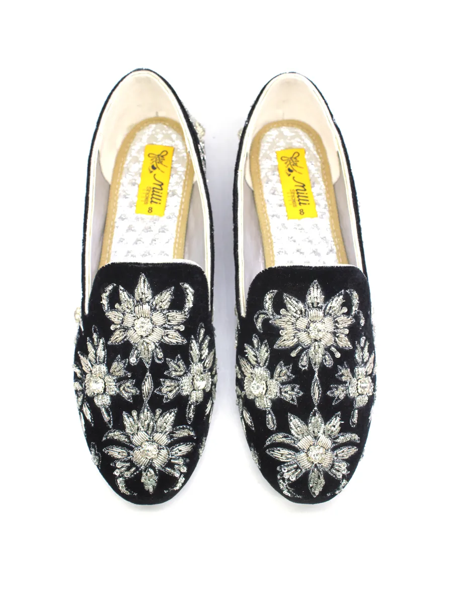 Black Fancy Winter Pumps