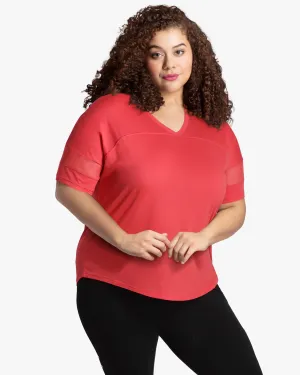 Blossom V-Neck Tee | Red