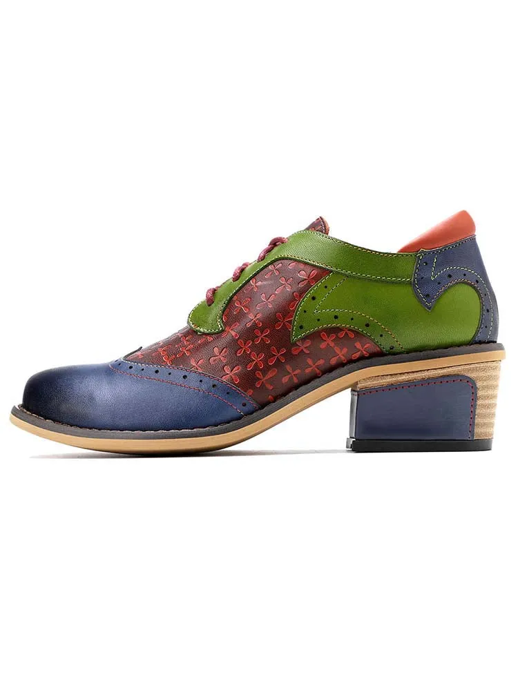 Casual Vintage Handmade Style Leather Brogue Shoes