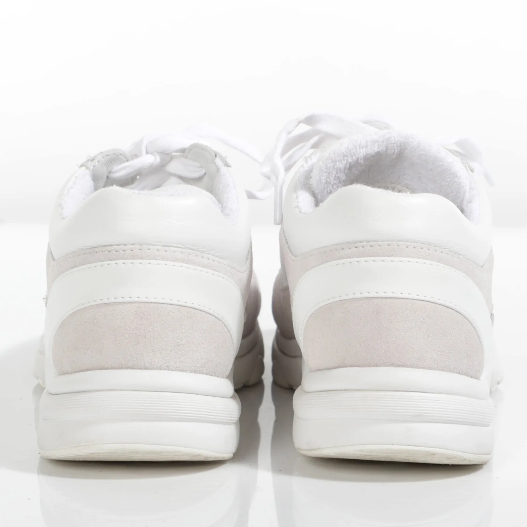 Chanel Spring/Summer 2019 Cloud White Suede Leather Trainer Sneakers Size 6.5