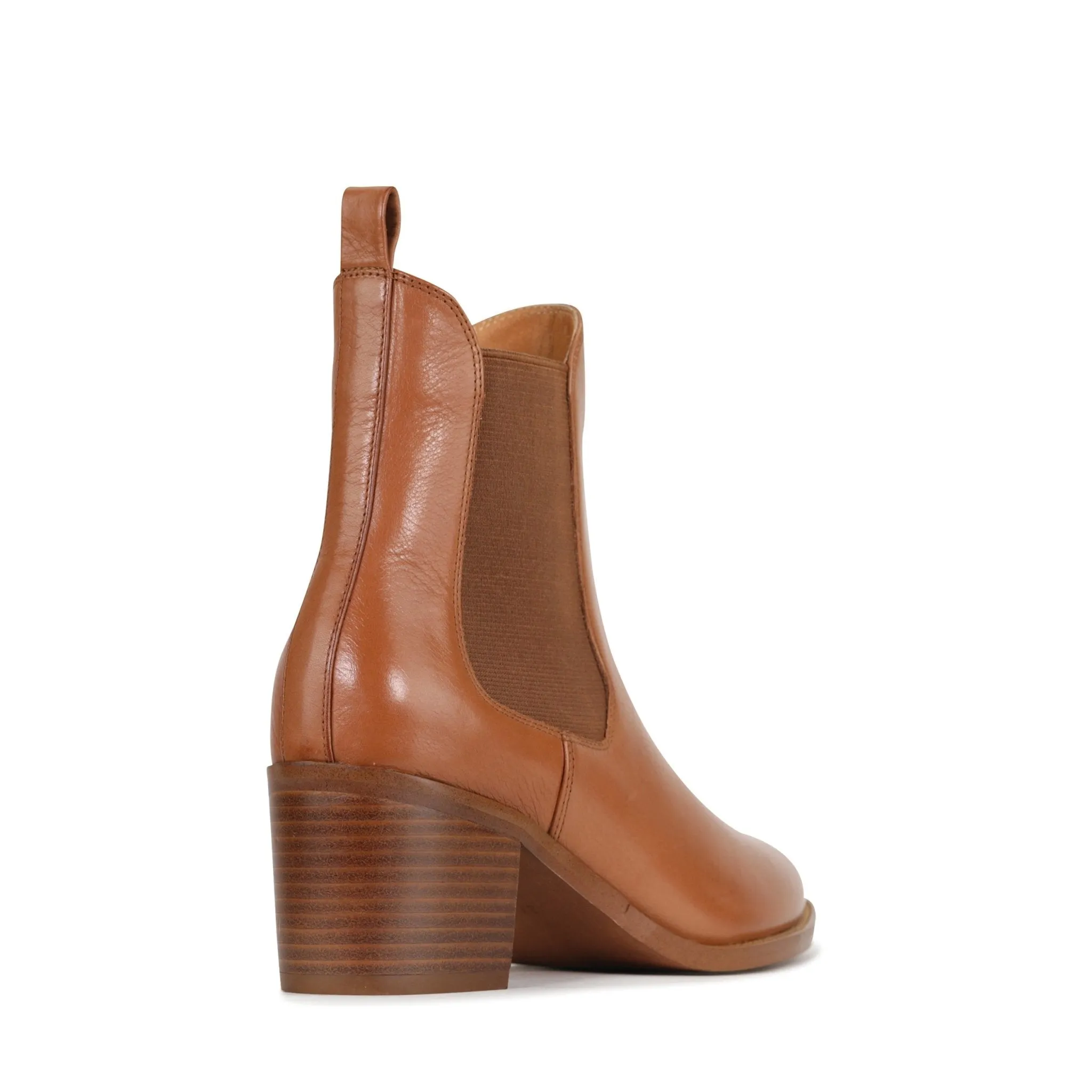 CICILY LEATHER HEEL ANKLE BOOTS