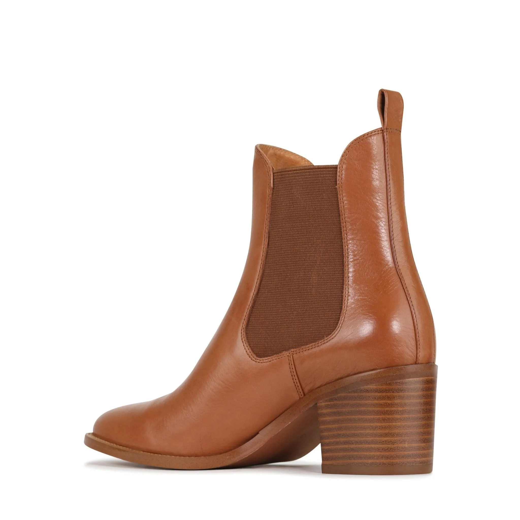 CICILY LEATHER HEEL ANKLE BOOTS