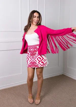 DALLAS FAUX SUEDE FRINGE JACKET - ASSORTED COLORS