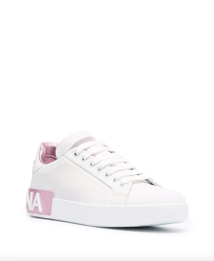 Dolce & Gabbana Portofino metallic-trim sneakers