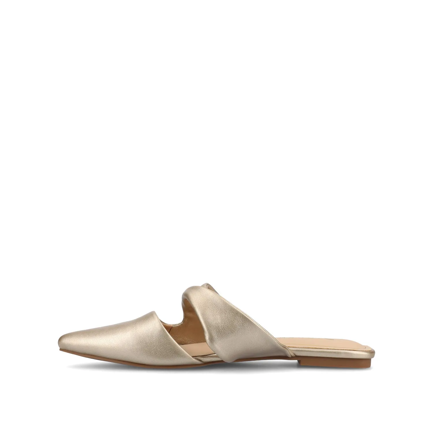 ENNISS MULE FLATS IN FAUX LEATHER