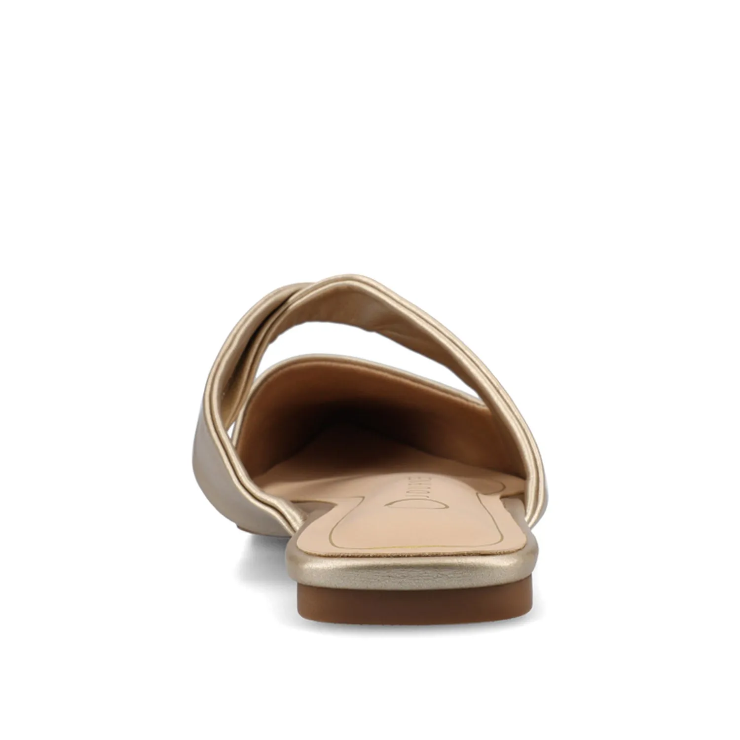 ENNISS MULE FLATS IN FAUX LEATHER