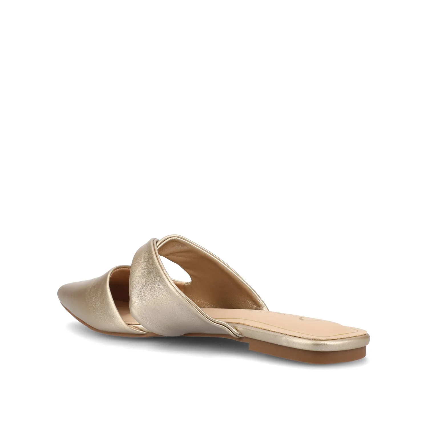ENNISS MULE FLATS IN FAUX LEATHER