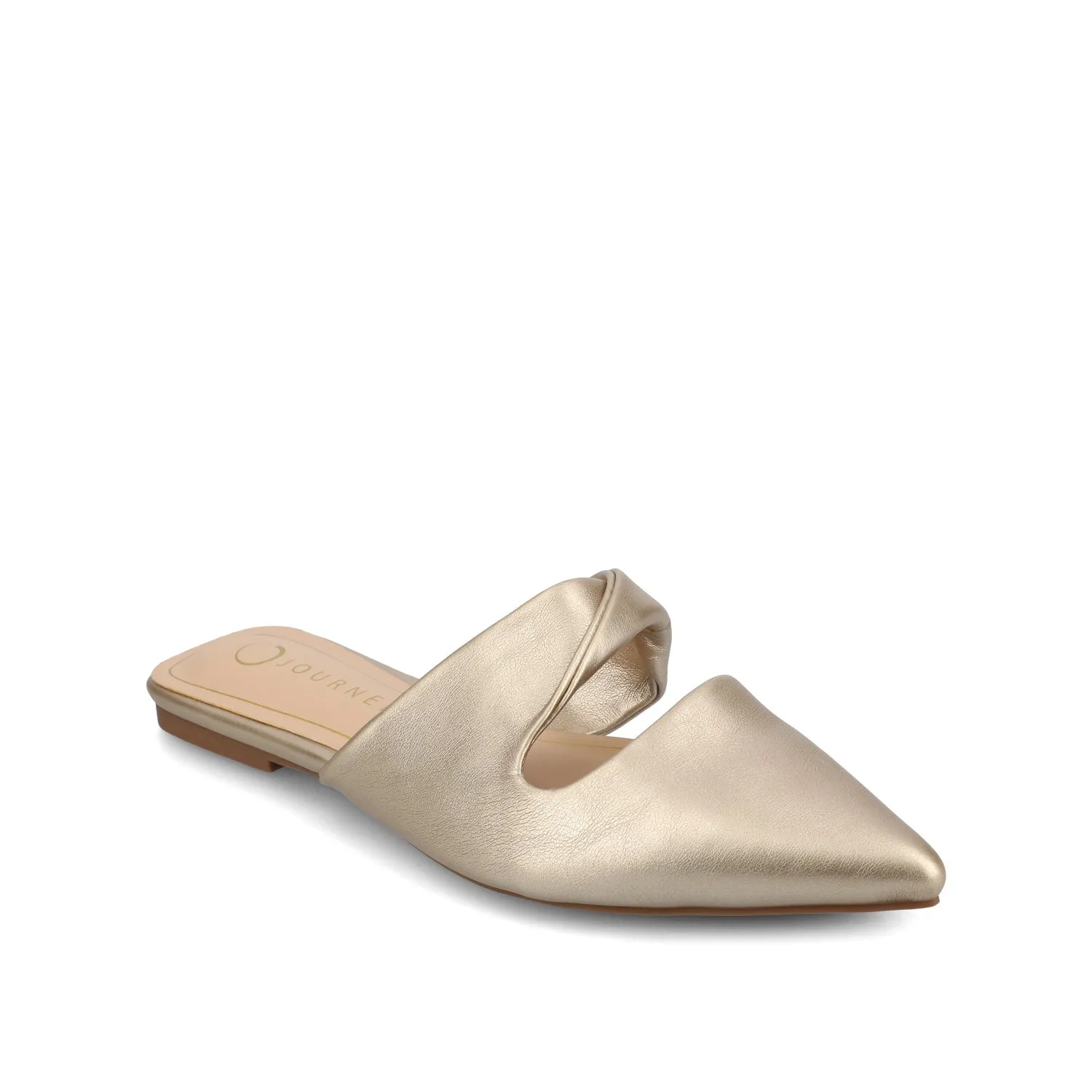 ENNISS MULE FLATS IN FAUX LEATHER