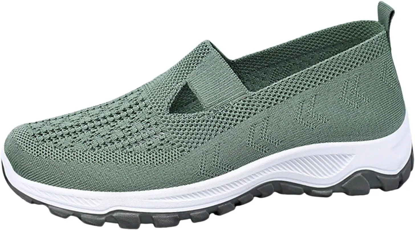 Fashion Summer Women Sports Shoes Flat Bottom Non Slip Mesh Hollow Upper Breathable Soft Women Summer Casual Sandals