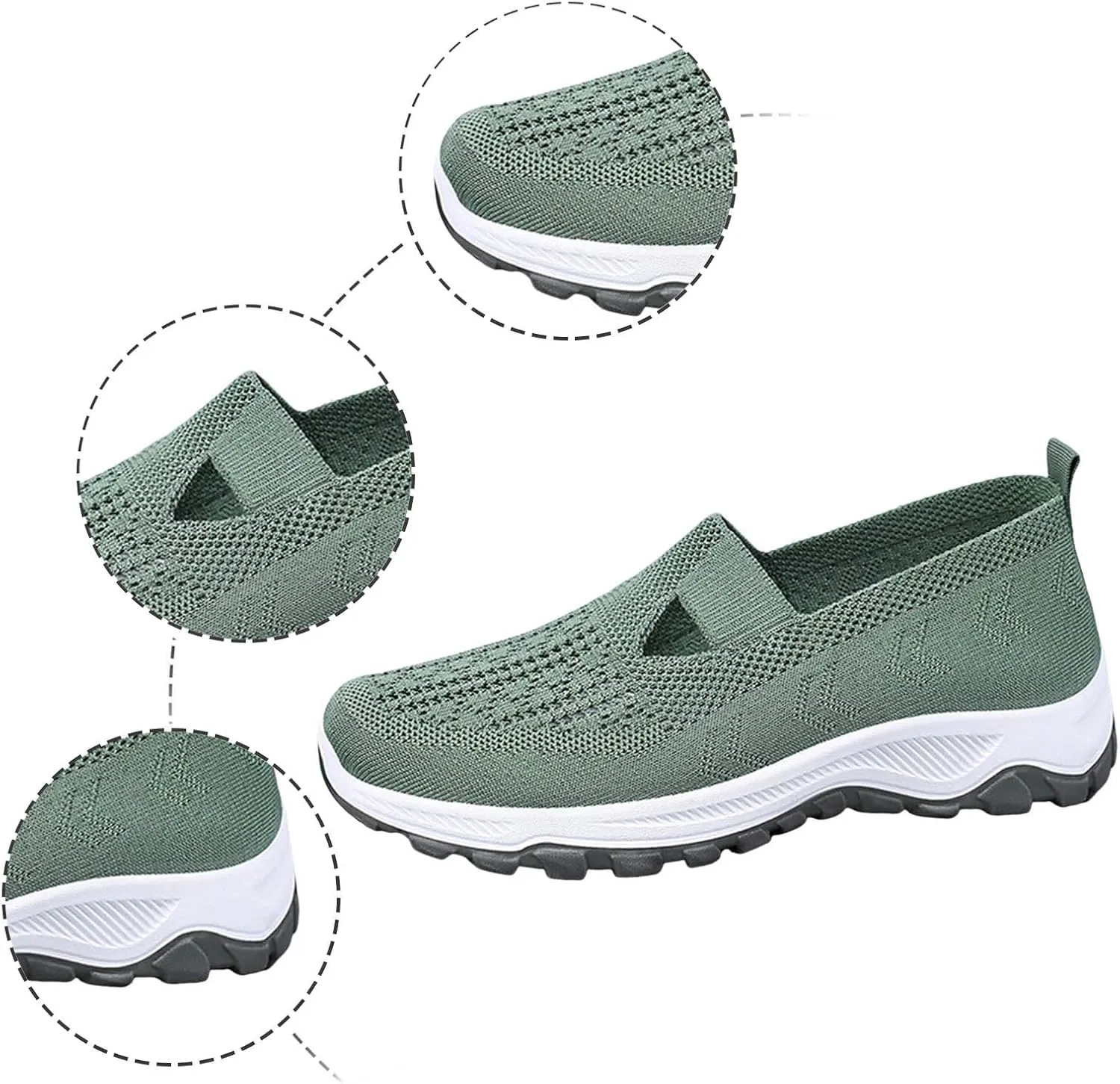 Fashion Summer Women Sports Shoes Flat Bottom Non Slip Mesh Hollow Upper Breathable Soft Women Summer Casual Sandals