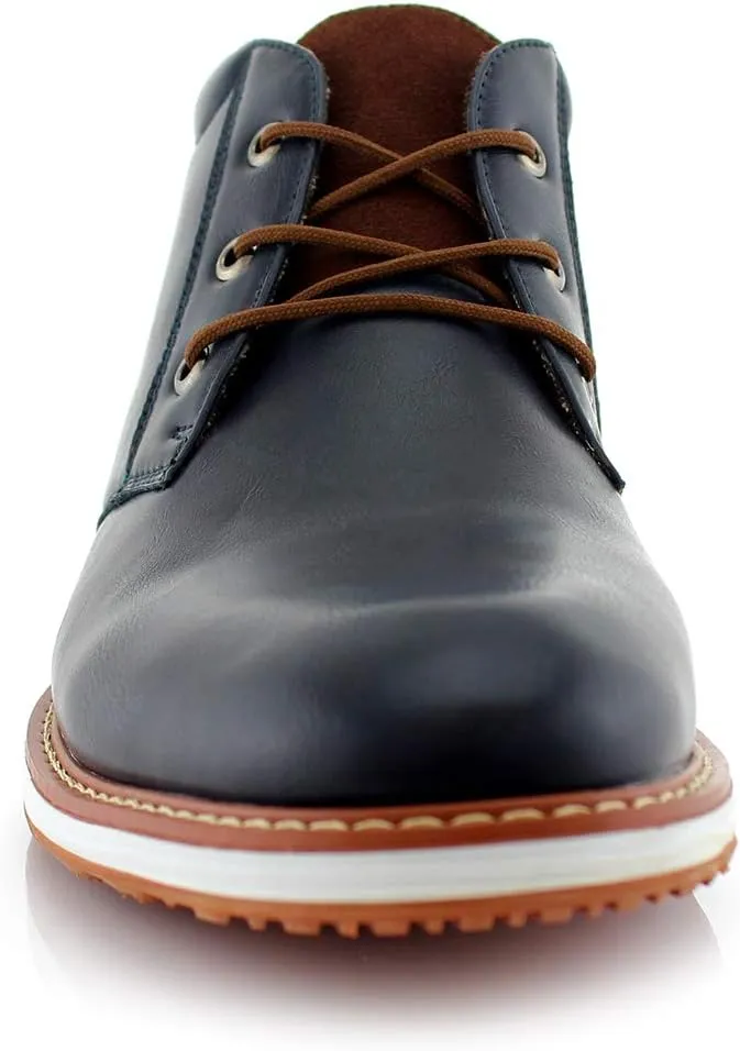Ferro Aldo Mens Casual Mid-Top Desert Chukka Ankle Boots