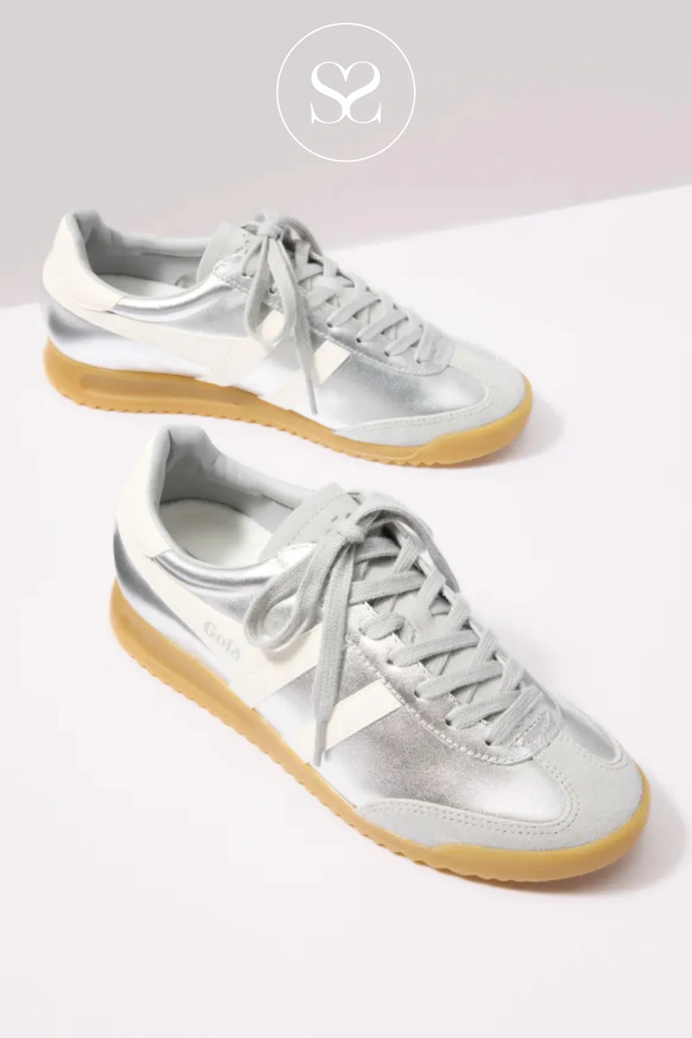 GOLA TORPEDO GLIMMER CLB742JW SILVER/OFF WHITE TRAINERS