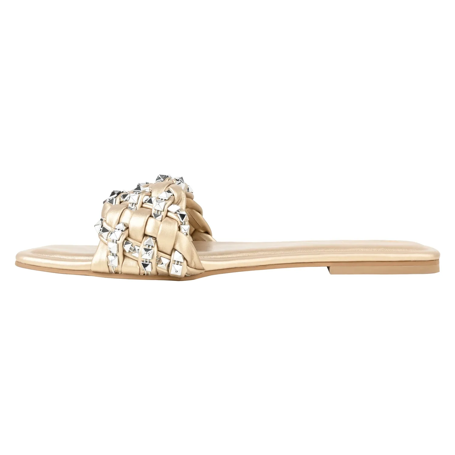Gold Braided Stud Flats