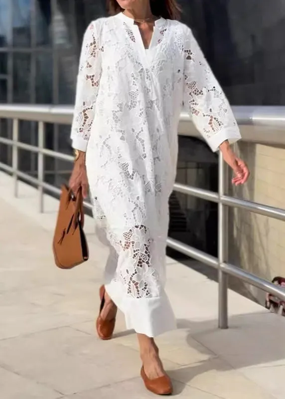 Grace | Modern Flowing Refined Lace Dress