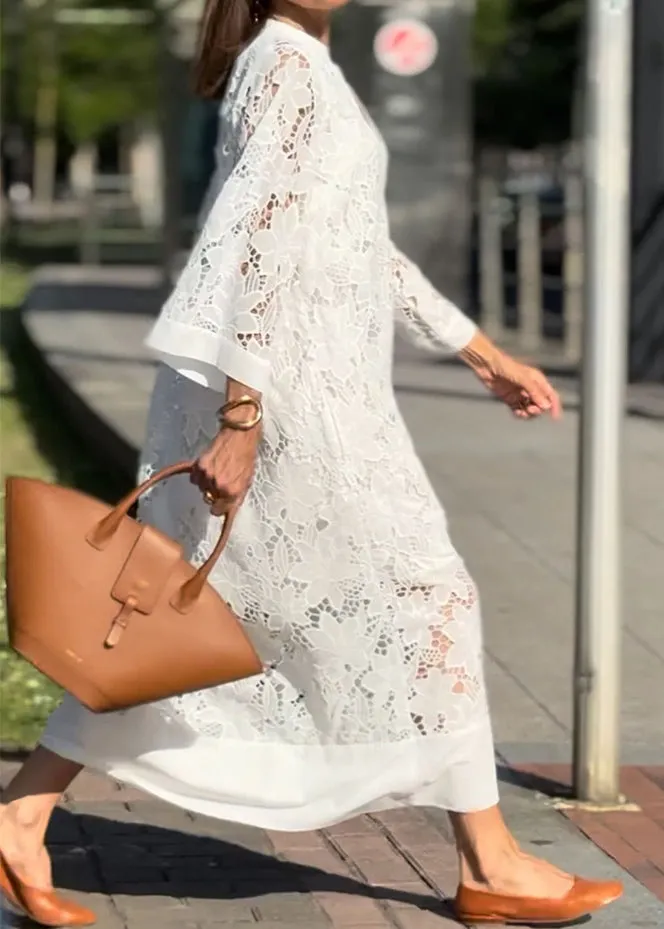 Grace | Modern Flowing Refined Lace Dress