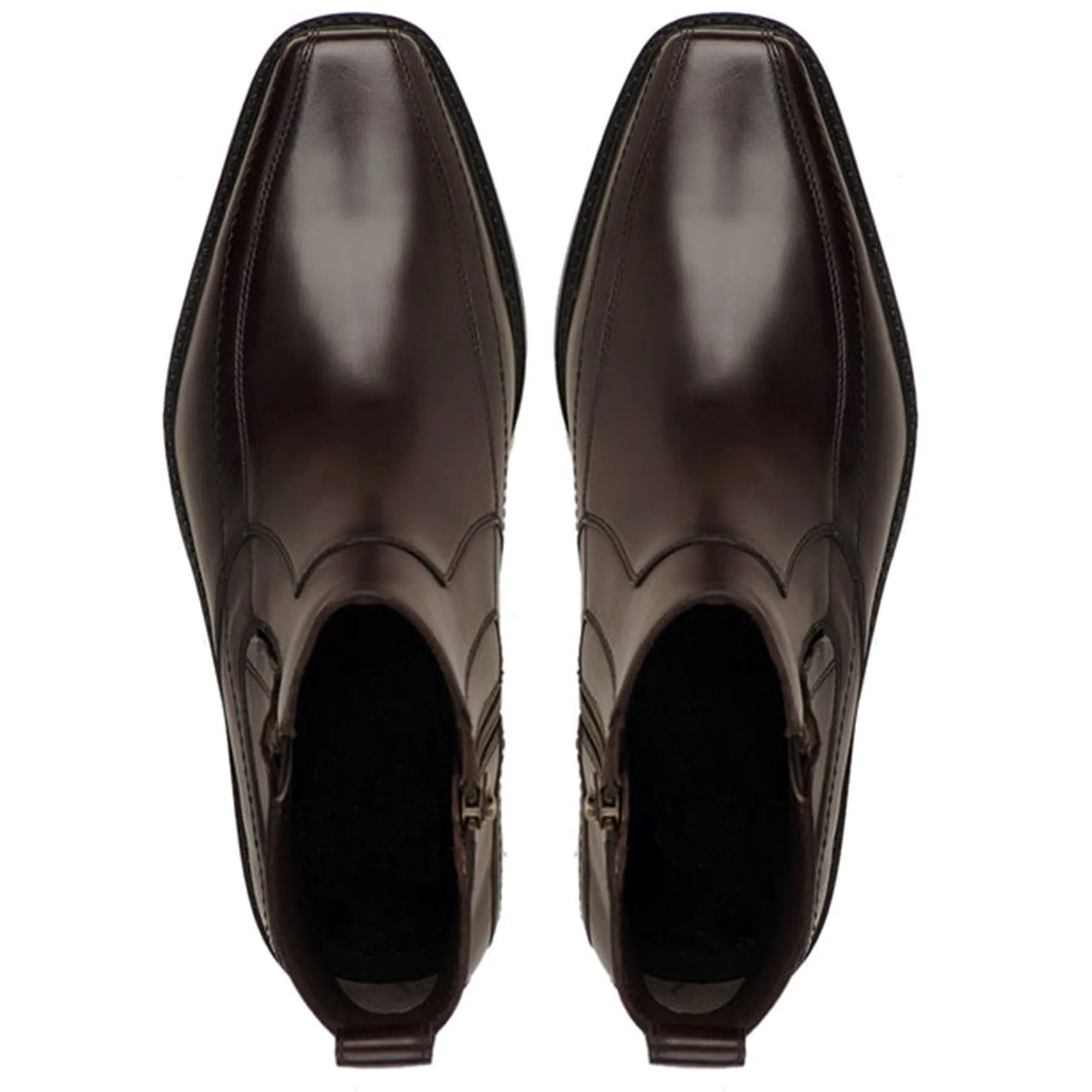 Handmade Customisable Leather Choclate Brown Chelsea Boots For Men
