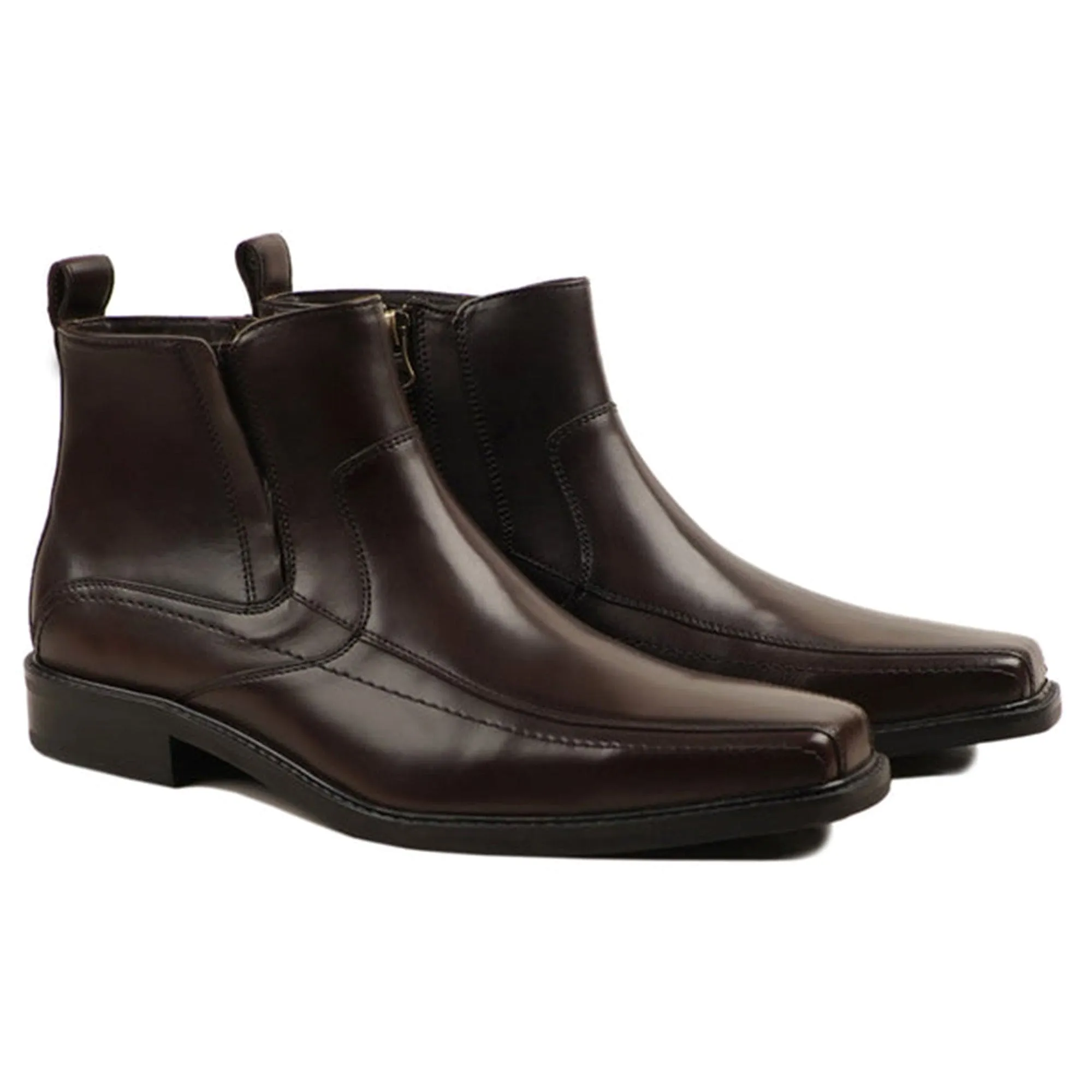 Handmade Customisable Leather Choclate Brown Chelsea Boots For Men
