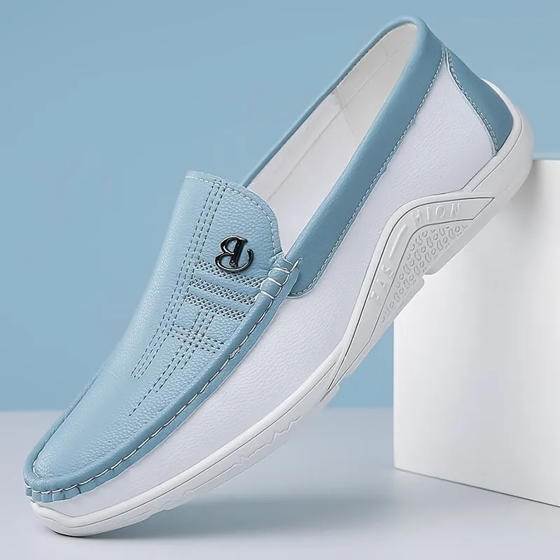 Herenslipschoenen - Comfortabele, slipvaste loafers met kleurblokdesign