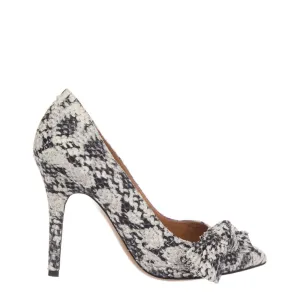 Isabel Marant Poppy Bow Python Pumps White 37