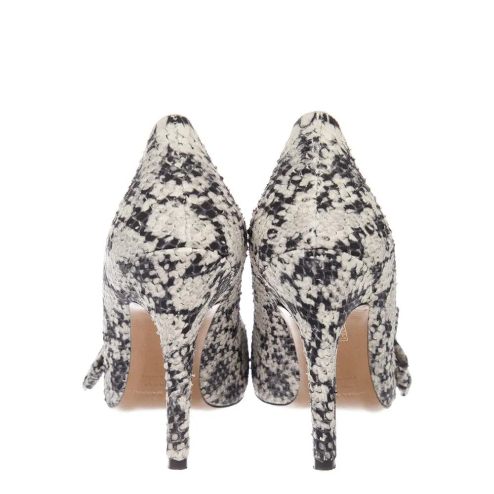 Isabel Marant Poppy Bow Python Pumps White 37