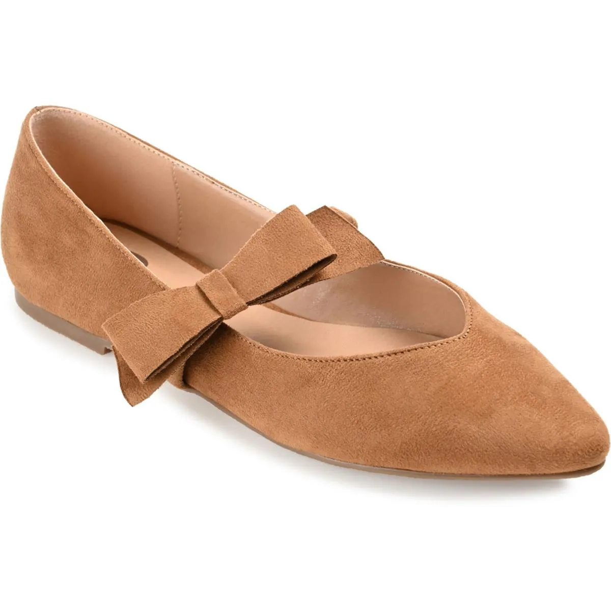Journee Collection Womens Aizlynn Faux Suede Bow Mary Janes