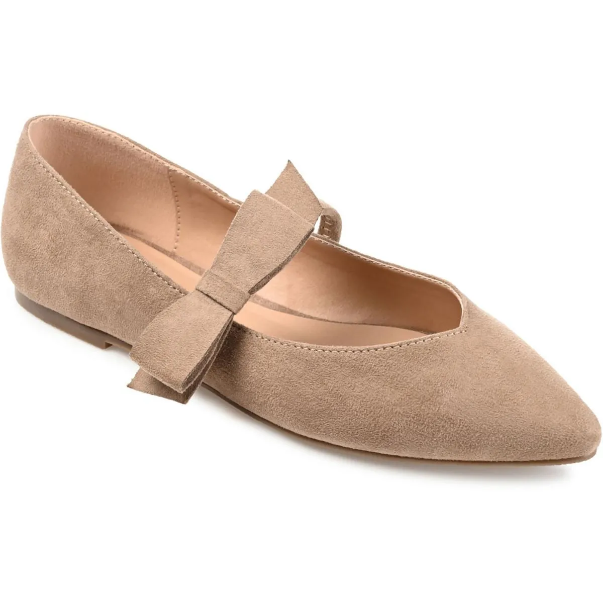 Journee Collection Womens Aizlynn Faux Suede Bow Mary Janes