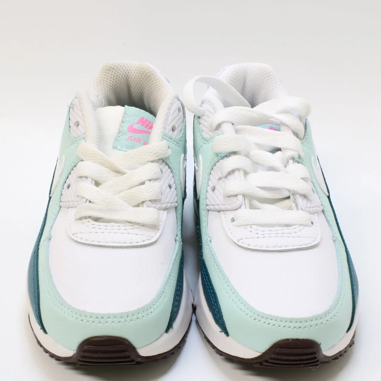 Kids Nike Air Max 90 Ps White White Jade Ice Geode Teal Uk Size 12 Youth