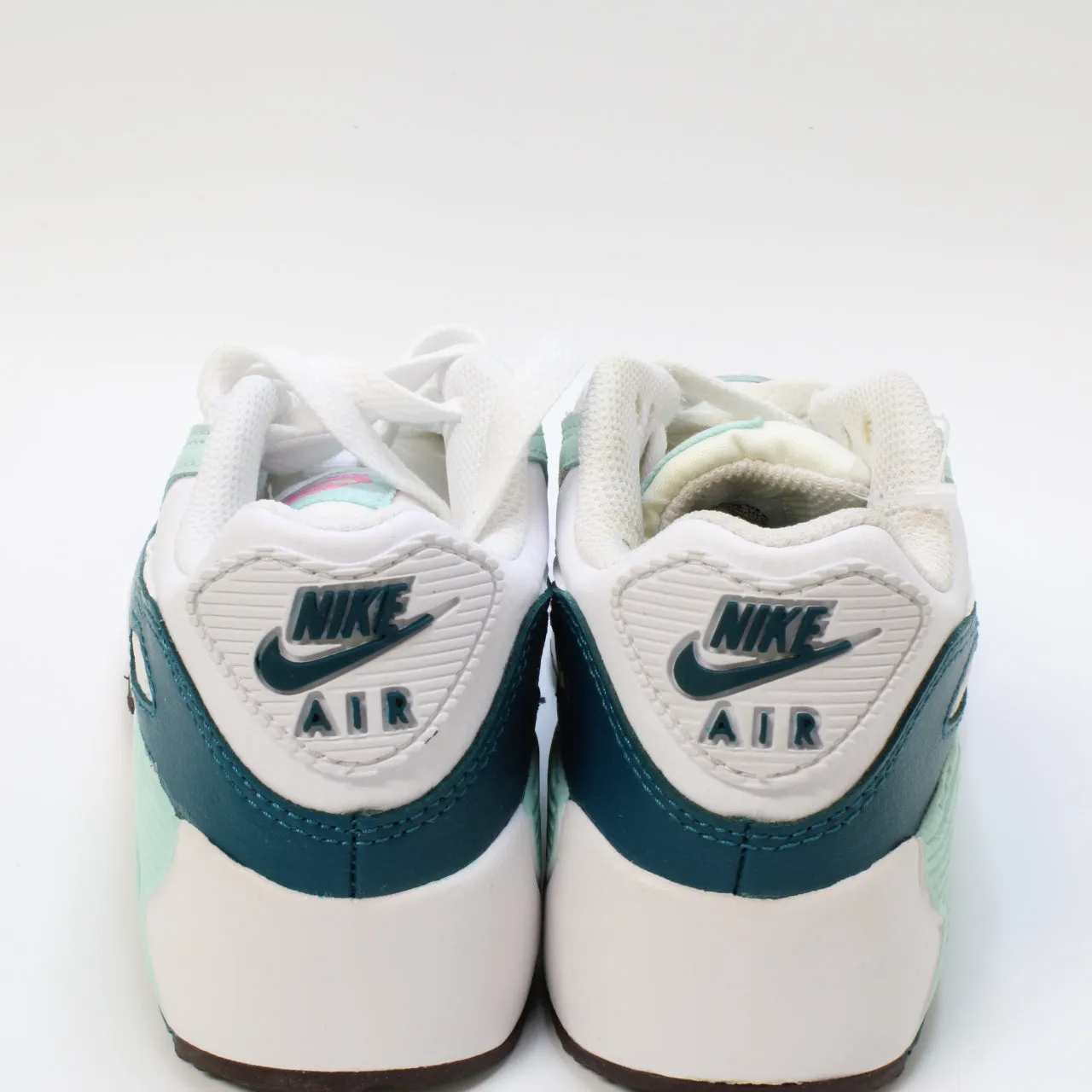 Kids Nike Air Max 90 Ps White White Jade Ice Geode Teal Uk Size 12 Youth