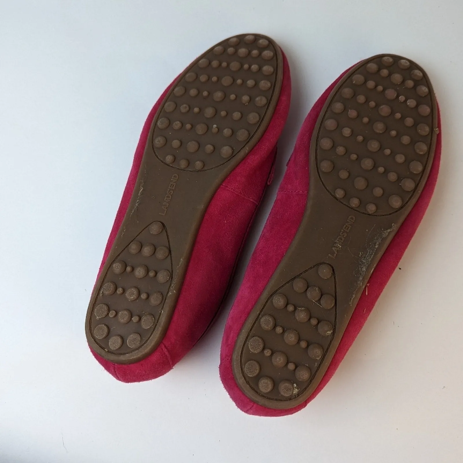 Lands' End Pink Suede Loafer / 7