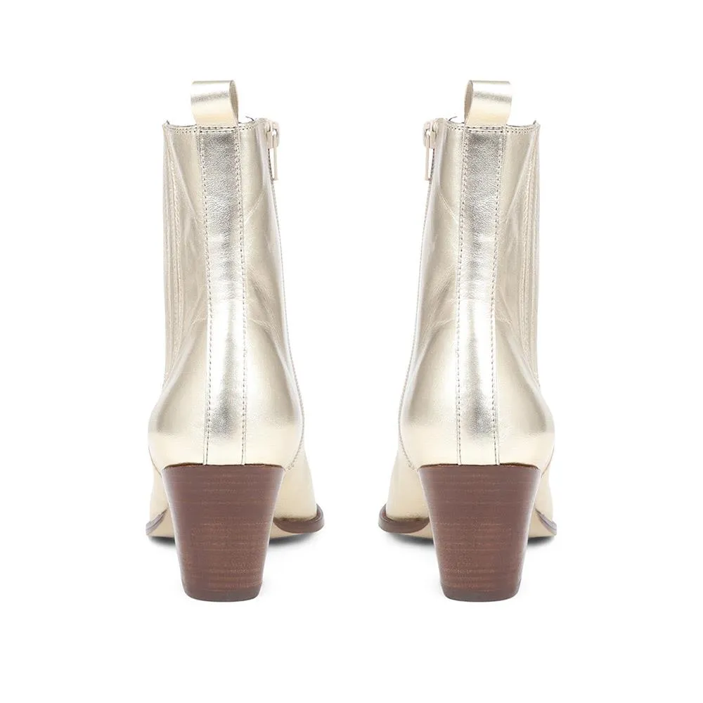 Lizia Heeled Leather Ankle Boots - LIZIA / 324 369