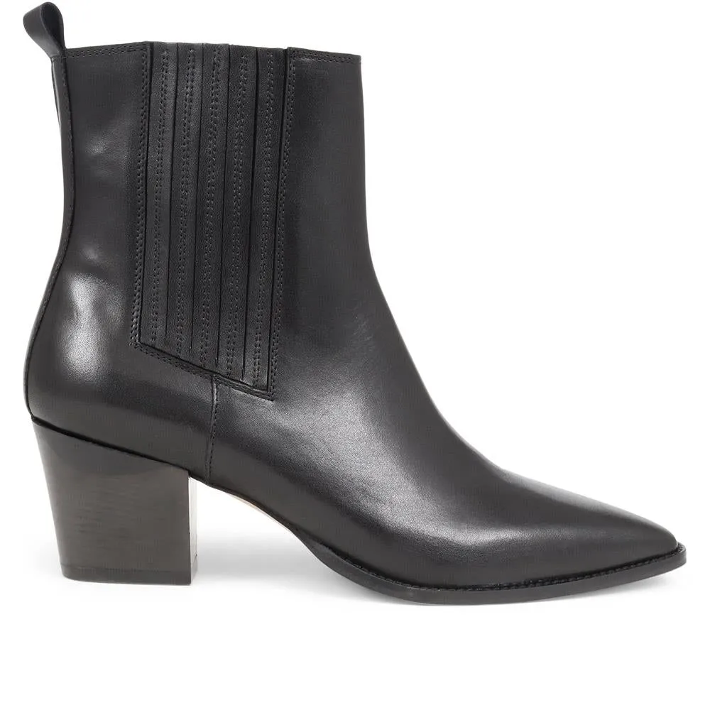 Lizia Heeled Leather Ankle Boots - LIZIA / 324 369