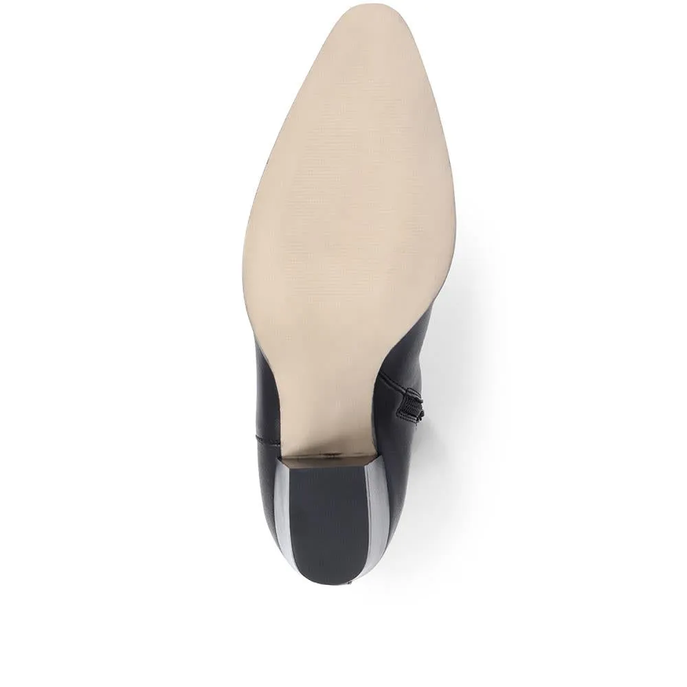 Lizia Heeled Leather Ankle Boots - LIZIA / 324 369