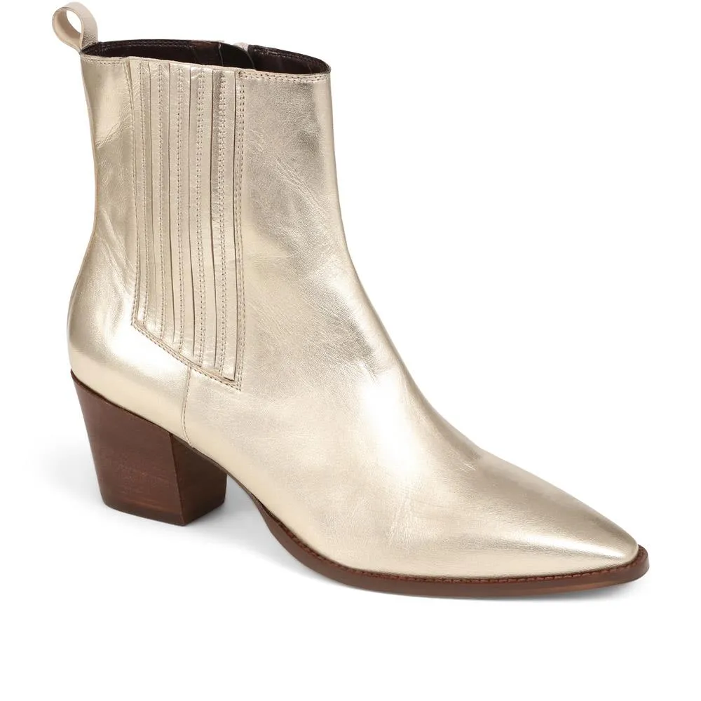 Lizia Heeled Leather Ankle Boots - LIZIA / 324 369