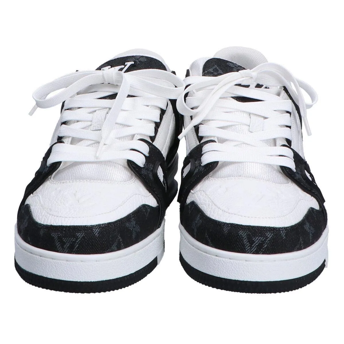 LOUIS VUITTON Virgil Abloh Black and white denim trainers