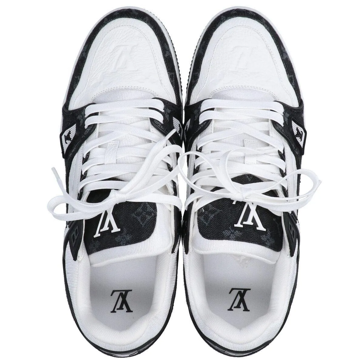 LOUIS VUITTON Virgil Abloh Black and white denim trainers