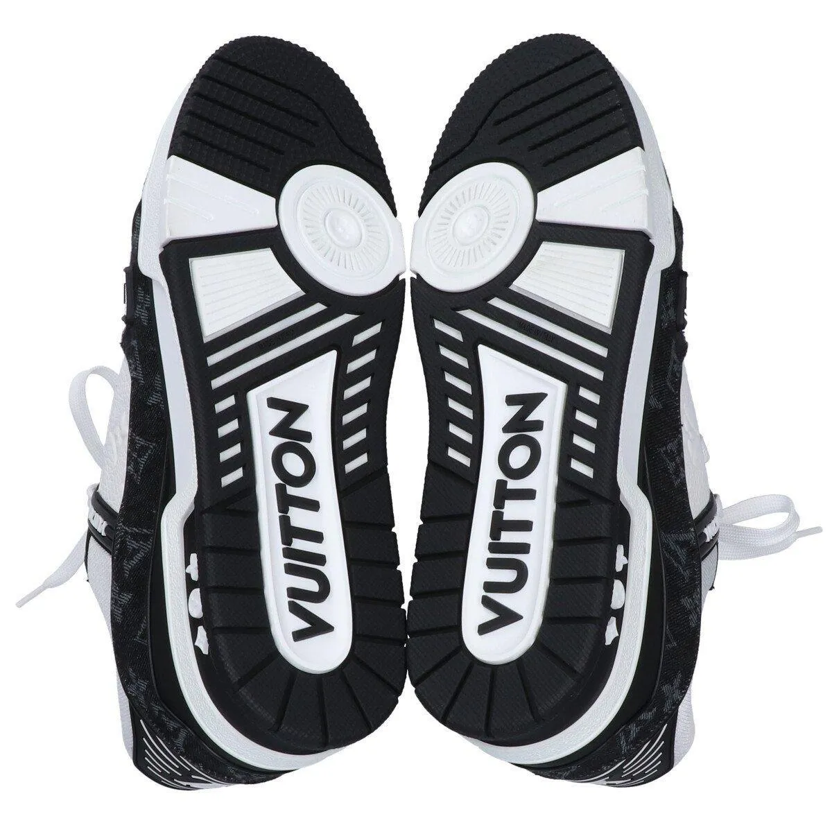 LOUIS VUITTON Virgil Abloh Black and white denim trainers