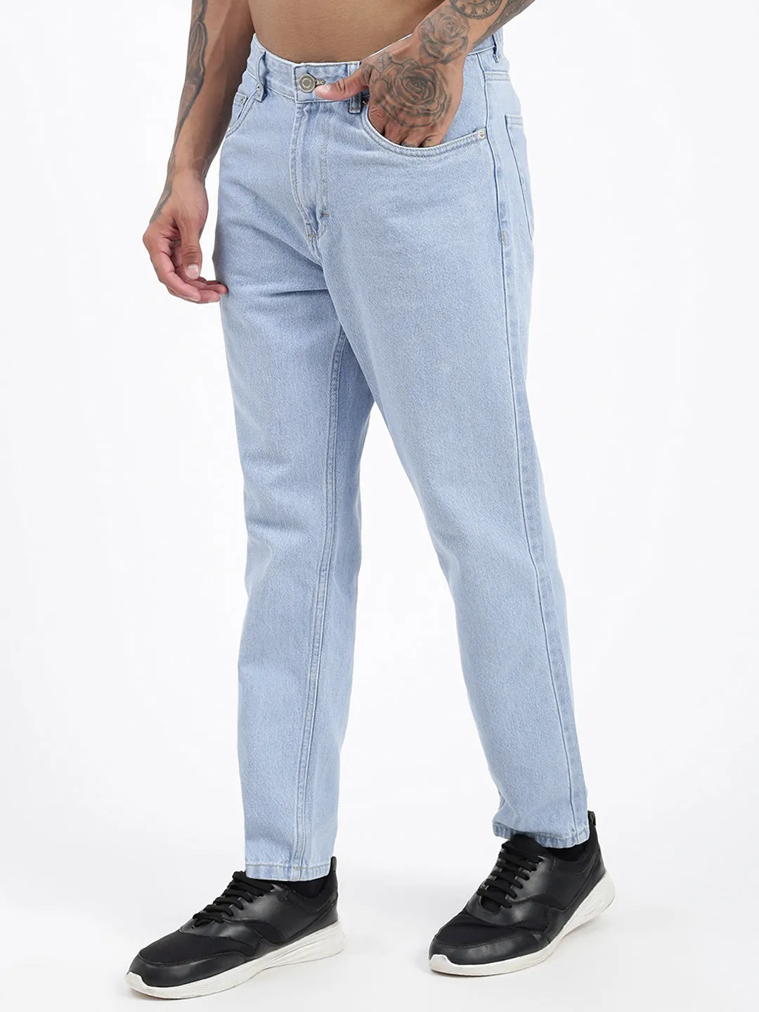 Men Blue Comfort Straight Fit Jeans