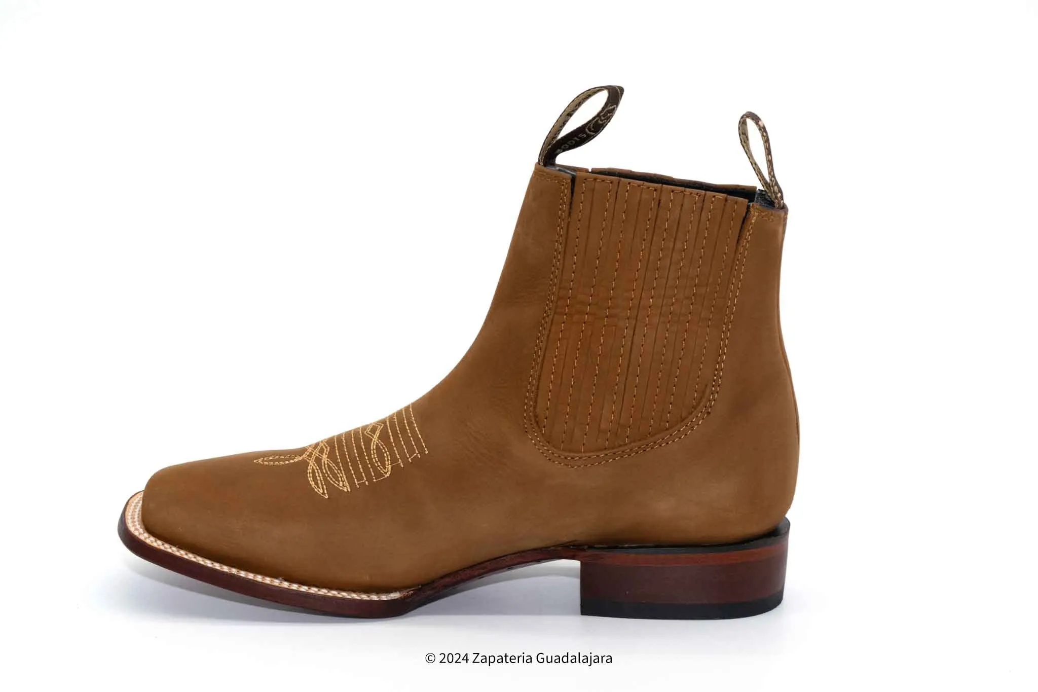 MEN'S WIDE SQUARE TOE NOBUCK SHEDRON LEATHER BOOT-70BM6350