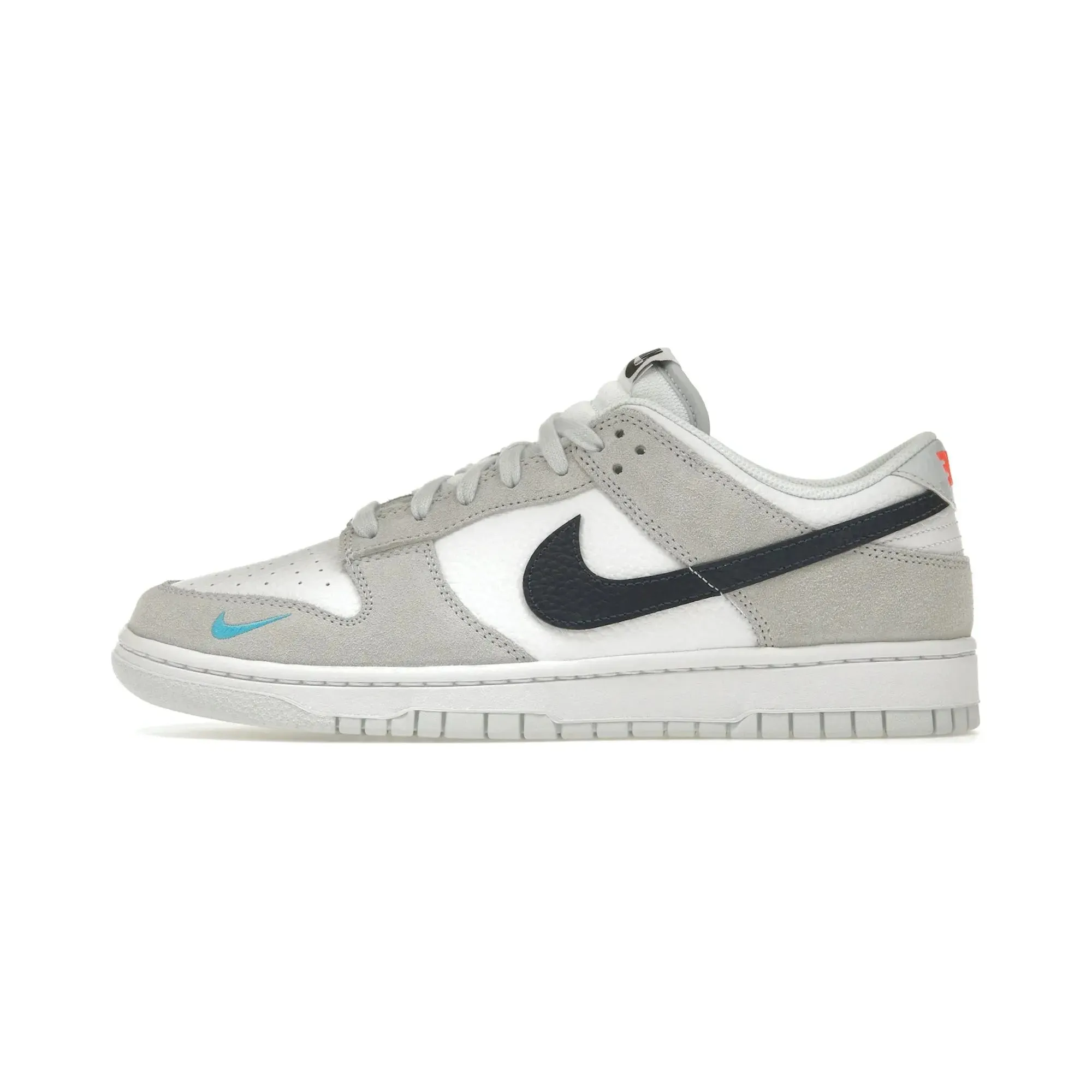 Nike Dunk Low "White Grey Navy Aqua Mini Swoosh"