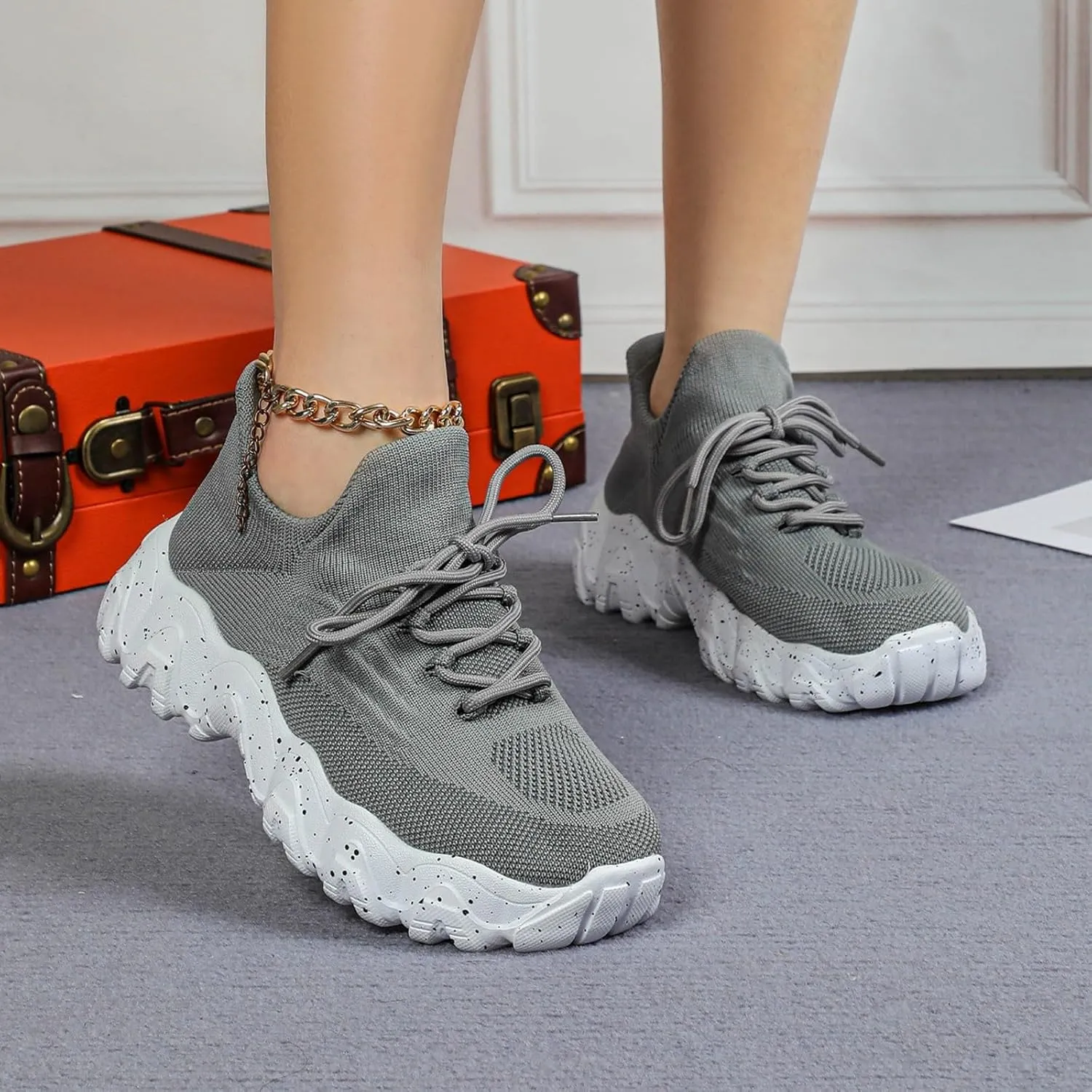 Ortho Pro Shoes for Women Men, Comfortwear Womens Mens Slip-ins Running Shoes Ortho Pro Classic Shoe Men Breathable Ankle Socks Non Slip Mesh Orthopedic Sneakers Walking Shoe