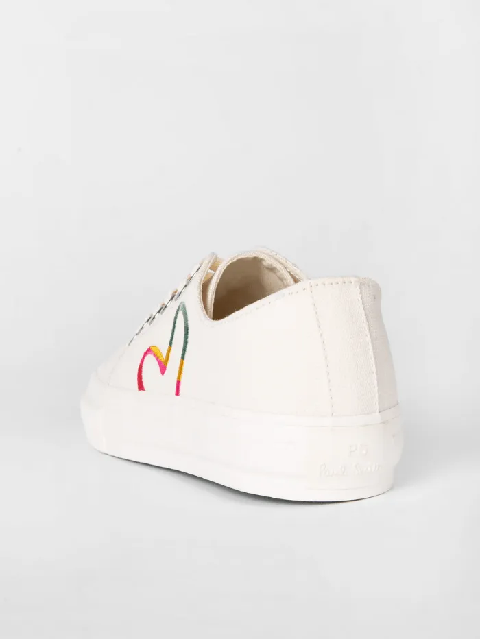 Paul Smith T Off White Canvas 'Kinsey' Trainers W1S-KIN07-GCVS-02