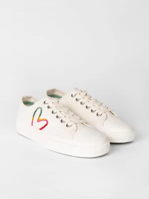Paul Smith T Off White Canvas 'Kinsey' Trainers W1S-KIN07-GCVS-02