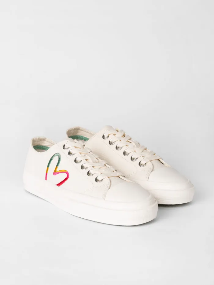 Paul Smith T Off White Canvas 'Kinsey' Trainers W1S-KIN07-GCVS-02