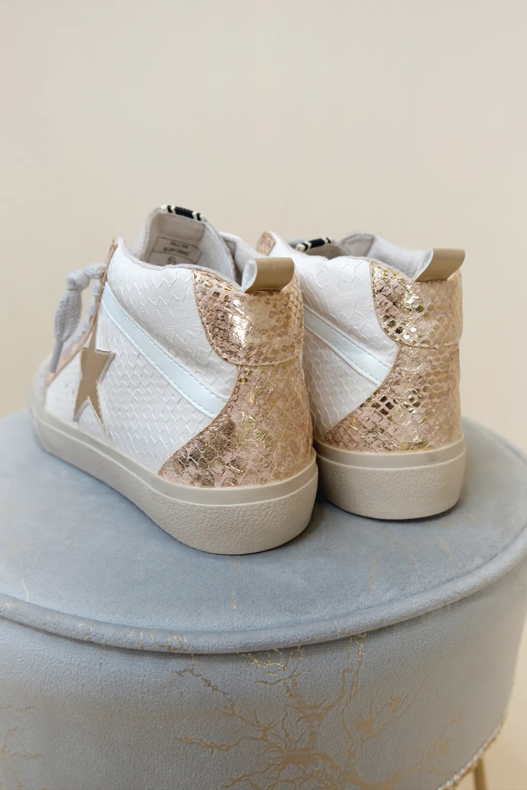 Paulina Blush Snake Sneakers