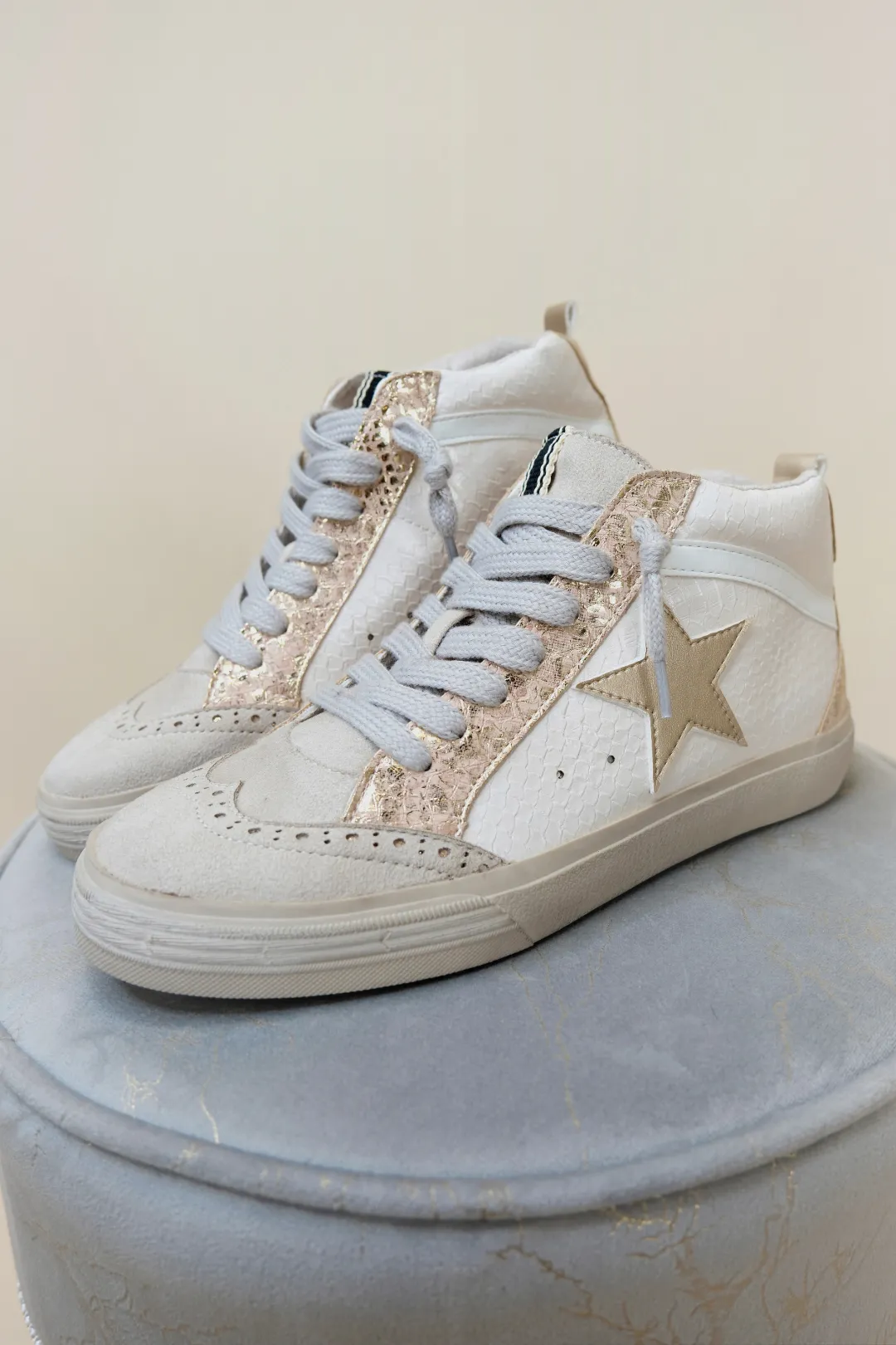 Paulina Blush Snake Sneakers